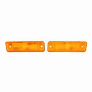 New Pair Of Amber Parking Light Lens Trim Parts Fits 1966-1967 Chevy II A3046