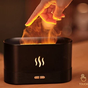 Rechargeable Air Humidifier Essential Oil Aroma Diffuser 3DFlame Mist Home Decor - Picture 1 of 20