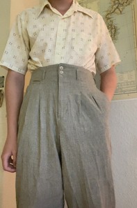Pleated 1940s Vintage Pants for Men for 