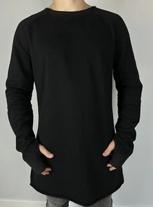 First Aid To The Injured Vagus Sweater Distressed Raglan Long Size 4 M/L Black - Picture 1 of 9