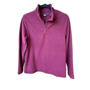 Lands End  Fleece Pullover Men's S 1/4 Zip Long Sleeve Maroon - Picture 1 of 5