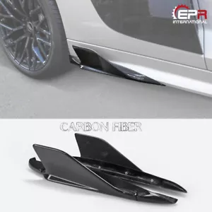 CRS Style Carbon Fiber Side Fin Skirt Splitter Wing For 2015+ Audi R8 Type 4S - Picture 1 of 11