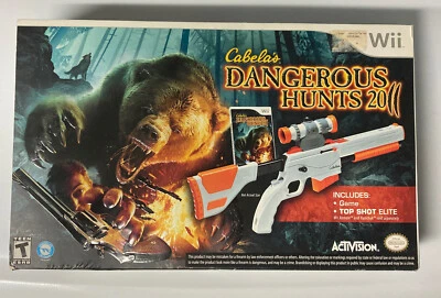 New Cabela's Dangerous Hunts 2011 Game Top Shot Elite Gun Nintendo Wii See Desc - Image 1 of 4