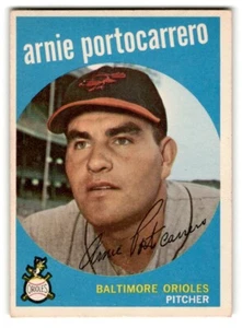 1959 Topps # 98 Arnie Portocarrero BALTIMORE ORIOLES VG - Picture 1 of 2