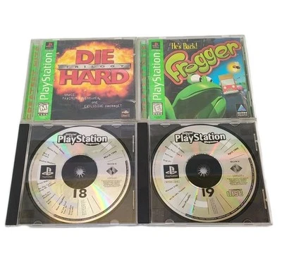 Sony PlayStation 1 Ps1 Lot 4 Games Frogger Ps Magazine 18 & 19 Die Hard Retro - Image 1 of 4