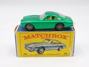 Lesney Matchbox 75B Ferrari Berlinetta Metallic Green Wire Wheels Diecast & Box - Picture 1 of 12
