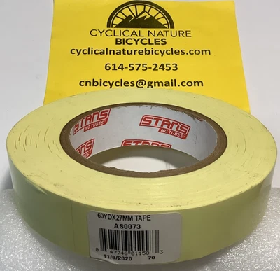 STANS No tubes Rim Tape 27mm Wide x 60YD long, New - Image 1 of 4