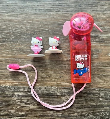 RARO - HELLO KITTY SANRIO Ventilador Potable Portátil/Cuello Colgar Funciona con Batería Foto 1 de 4