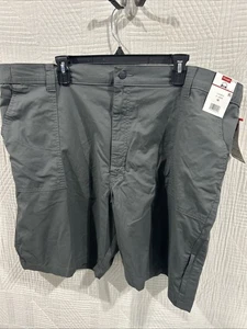 Pantalones Cortos Wrangler Grandes Para Hombre Performance Gris Talla 46 Frente Plano Relajado 9" Entrepierna - Imagen 1 de 6