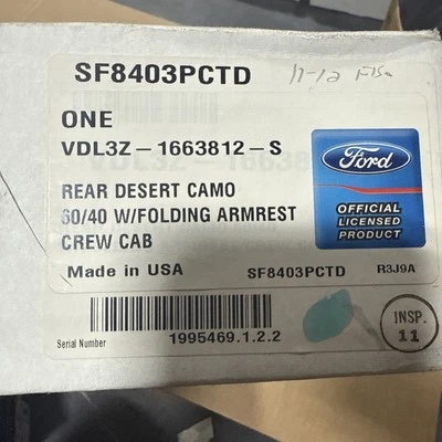 Kit de cubierta de asiento trasero OEM FORD VDL3Z-1663812-S Ford F-150 Lincoln Mark LT 2011-2012 Foto 1 de 4