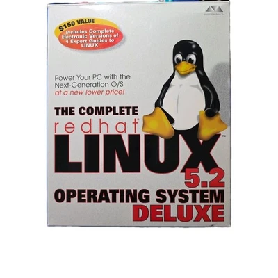 Red Hat Linux 5.2 Deluxe Complete Box Set UNIX PC OS 1998 CD-ROM  - Image 1 of 4