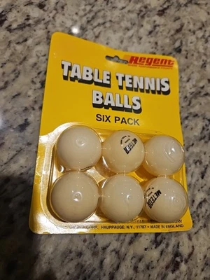 Regent Table Tennis Balls( Meteor) New In Package   6pk. Made In England!  - Image 1 of 4