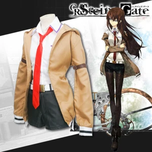 Steins Gate Kurisu Makise Outfit Uniform Set Cosplay Costume Halloween Cosplay - Picture 1 of 13