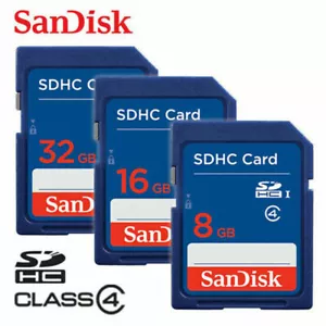 SanDisk 4GB 8GB 16GB 32GB C4 SD SDHC Standard Class4 Ultra Memory Card - Picture 1 of 14