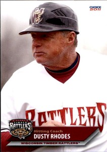 2011 Wisconsin Timber Rattlers Choice #29 Dusty Rhodes Hitting Coach Card