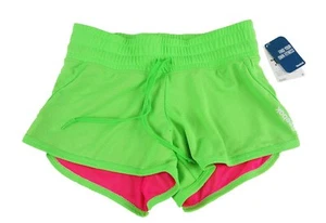 Reebok 3" Solid Mesh Woman's Shorts Size XS Green/ Pink NWT - Picture 1 of 2