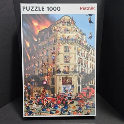 Piatnik 1000 Piece Puzzle “Firemen / The Fire Brigade” by J.J. Loup – NEW Sealed - Image 1 of 4