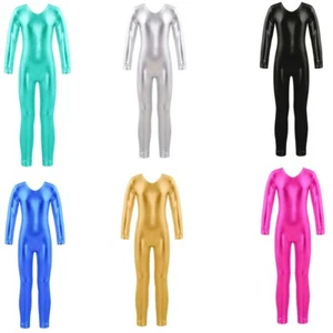 Girls Jumpsuit Children Leotard Stage Performance Bodysuit Costume Dancewear - Picture 1 of 64