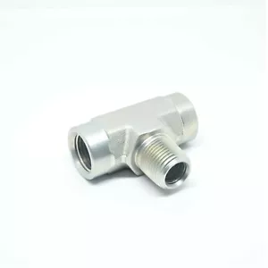 Steel 3/8 Npt Male to Female Branch Tee Pipe Fitting Fuel Air Oil Gas FasParts - Picture 1 of 6