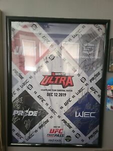 Quintet Ultra autographed poster (UFC, WEC, Pride, Strikeforce) Limited /100