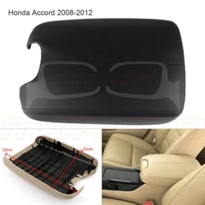 For Honda Accord 2008-2012 Center Console Lid Cover Black Leather w/ Base 3.5L - Picture 1 of 10