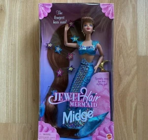 Barbie 1995 Mattel Jewel Hair Mermaid 14589 bambola "Midge" nuova con scatola - Foto 1 di 12