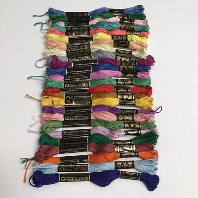 Paris France DMC Embroidery Floss MIXED LOT 25 6-Ply 100% Cotton Thread Skeins - Image 1 of 4