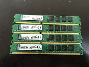 Kingston 16GB (4x4GB) PC3-10600U DDR3 Low Profile Desktop Memory RAM KVR13N9S8/4 - Picture 1 of 2