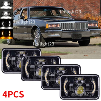 4pcs 4x6" Led Headlights fit Pontiac Parisienne 1975 1976 1977 1978 1979 1980-85 - Image 1 of 4