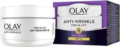 Olay Anti-Wrinkle Firm & Lift SPF 15 Day Cream, Anti-ageing Moisturiser, 50ml - Image 1 of 4