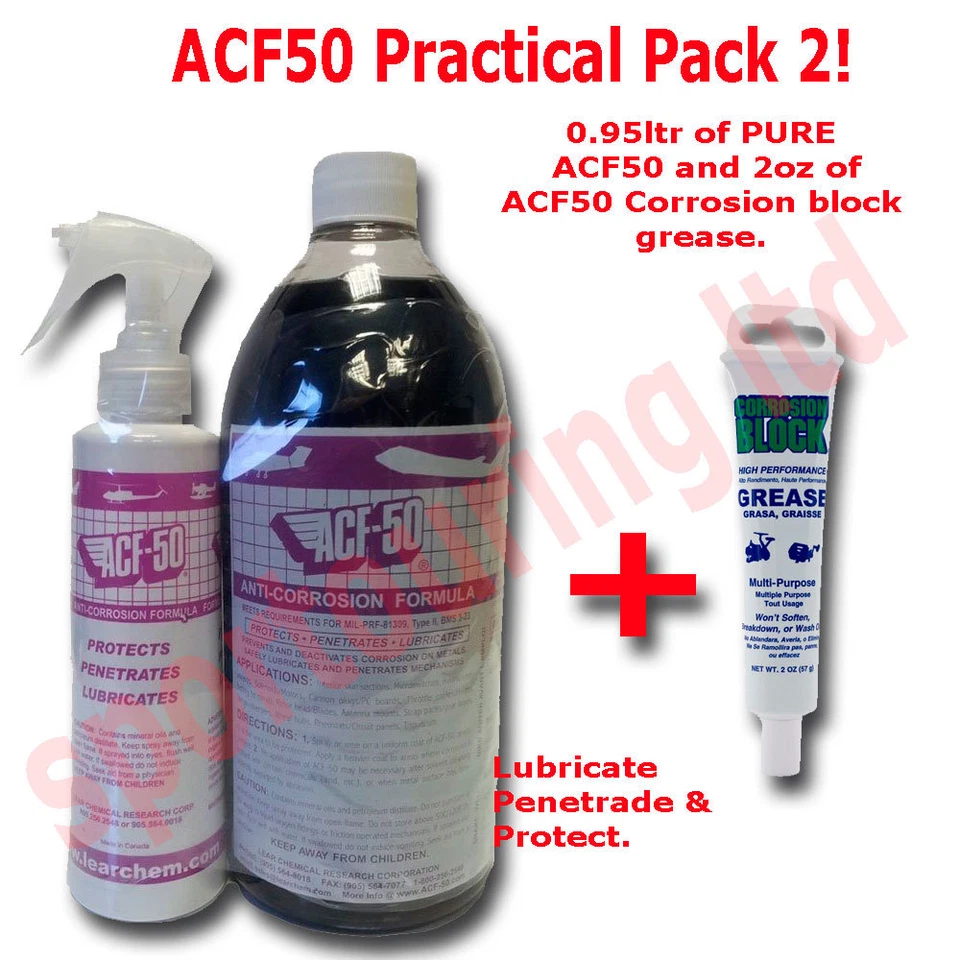 ACF-50 Anti Corrosion Formula 0.95 Litre Pump Spray Bottle and Grease Bundle - Image 1 of 1