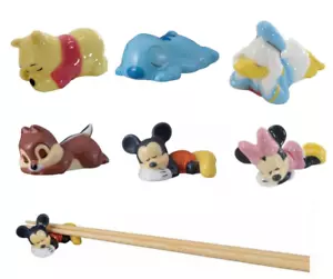 Disney Chip Chopstick Rest set Mickey Minnie Donald Pooh Stitch Porcelain ALL - Picture 1 of 8