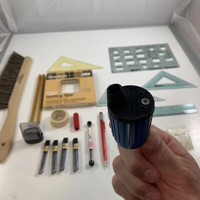 Staedtler Mars Rotary Lead Sharpener Drafting Lot Scripto Classic Design VG #632 - Image 1 of 4