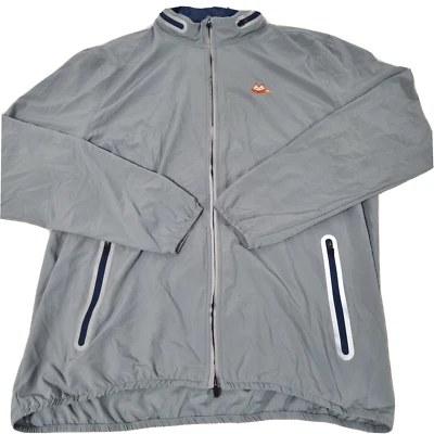 Johnnie O Jacket Grey Blue Full Zip Men Size L Large Zip Pockets Zip Hoodie - Image 1 of 4