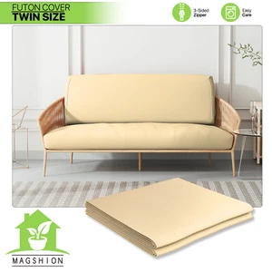 Wheat Twin Size Slipcovers Couch Sofa Bed Protector Cushion Stretch Futon Cover - Picture 1 of 10