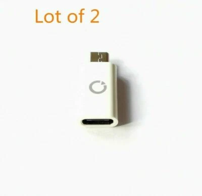 Adaptador conversor USB 3.1 tipo C fêmea para micro USB macho (pacote com 2) - Imagem 1 de 4