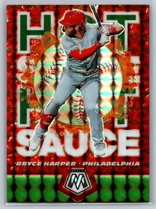 Bryce Harper 2021 Panini Mosaic Hot Sauce Green Mosaic Prizm #HS3 Phillies - Picture 1 of 2