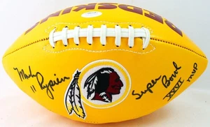 Mark Rypien Autographed Washington Yellow Logo Football w/ SB MVP - JSA W Auth - Picture 1 of 4