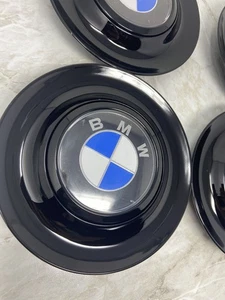 SET OF 4 BMW GHOST FLOATING CENTER CAPS WHEEL HUB CAPS SPIN FORGIATO - Picture 1 of 4