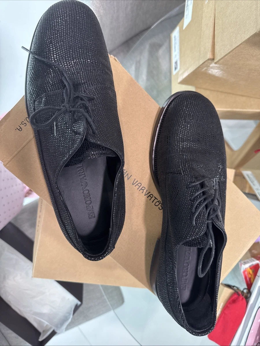 Emporio Armani Black Oxford Dress Shoes for Men for sale | eBay