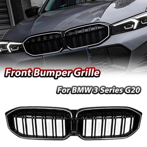 Front Bumper Kidney Grille Grill Kit W/ LED Light For BMW 3 Series G20 2023-2025 - Foto 1 di 9