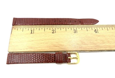 NOS Speidel 11mm/R Brown Genuine Royal Lizard Watch Band Strap 129-330 (B327) - Image 1 of 3