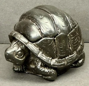 Cenicero de tortuga tallado a mano King Power de colección y grillo en caja de tortuga concha - Imagen 1 de 8