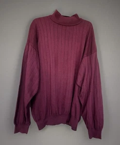 Suéter Valda by Toscano Italia Para Hombres Cuello Simulado Manga Larga Granate Talla Grande - Imagen 1 de 15