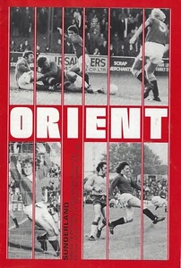 Programa de fútbol Orient v Sunderland 28 de diciembre de 1974 - Imagen 1 de 1
