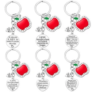 Teacher Gifts for Women - 6PCS Teacher Keychain Teacher Appreciation Gifts Th... - Picture 1 of 7