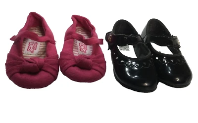 2 pr Zapatos Bebé Niña Pequeños Pasos Charol y Dedos Adolescentes Vestido Rosa Talla 3 Foto 1 de 4