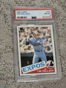1985 TOPPS BASEBALL CARD LOW POP PSA 8 TIM WALLACH MONTREAL EXPOS - Picture 1 of 1