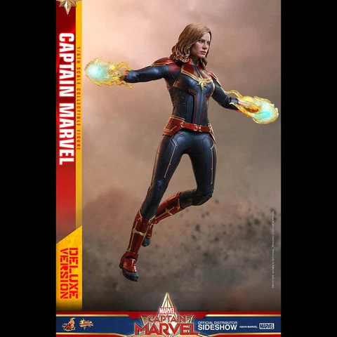 HOT TOYS Captain Marvel DELUXE Version  MMS522 1:6 Scale Figure NEW SEALED Cover