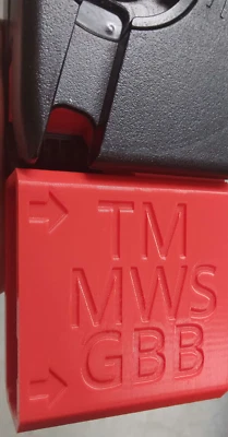 Tokyo Marui MWS M4 Airsoft GBBR Odin Speedloader Adapter (Red)